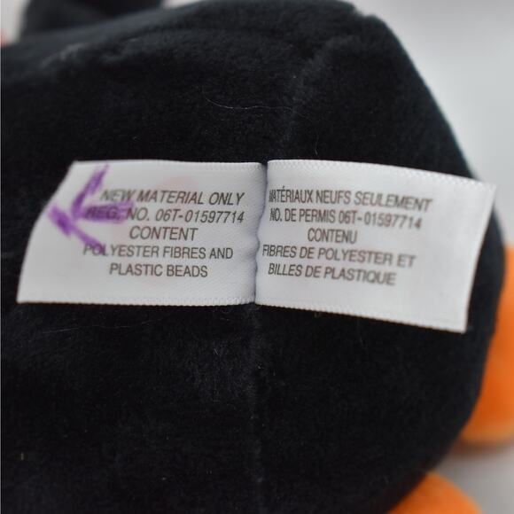 TY Beanie Boo Penelope Penguin 6" plush small stuffed animal w/ hat glitter eyes - Picture 5 of 5